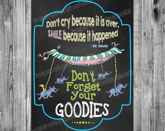 Party Favor Sign ~ Oh The Places You&#39;ll Go Birthday - Chalkboard Poster Sign Banner Board Party Decoration Backdrop Printable