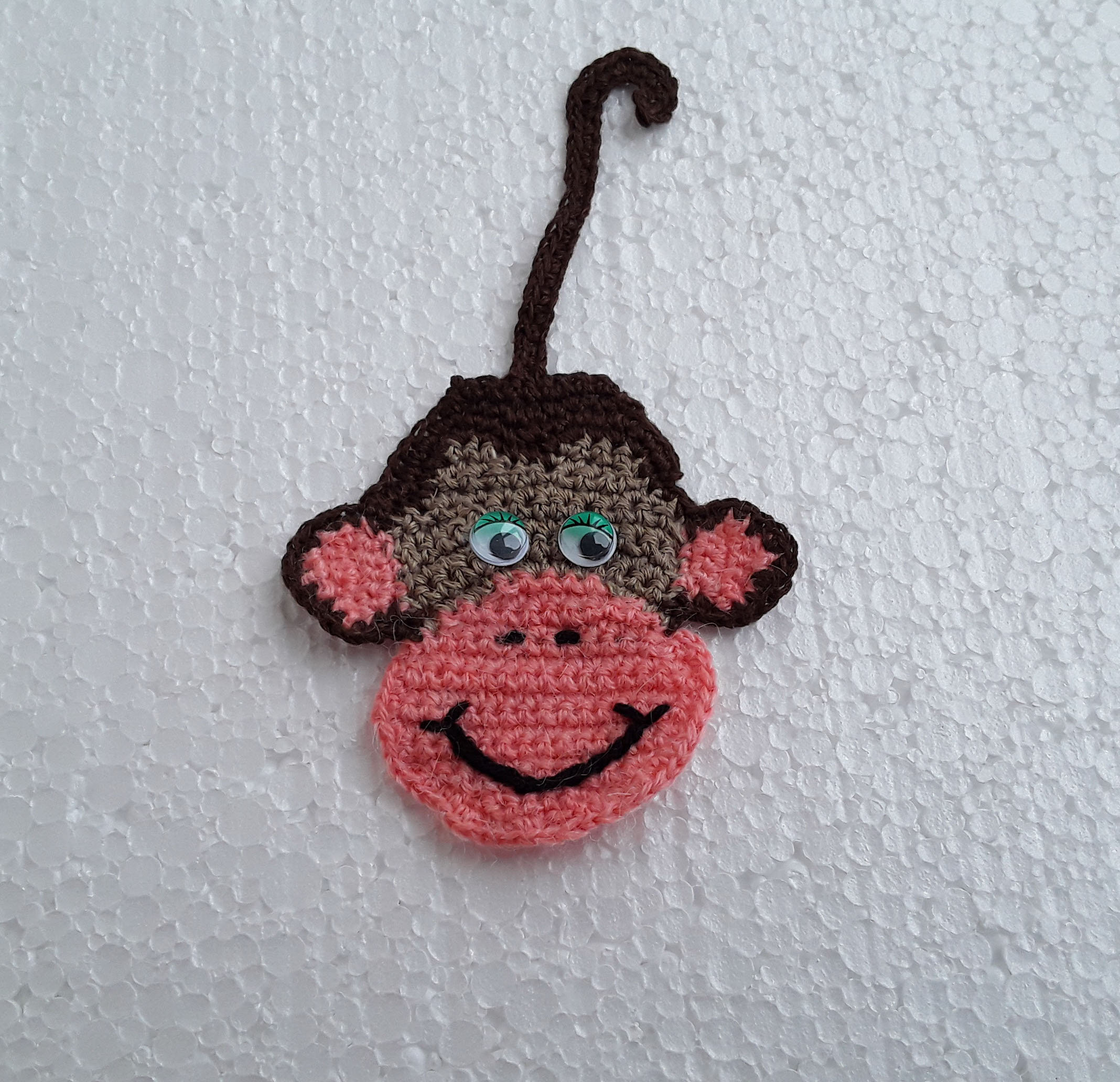 Crochet Monkey Applique Pattern Crochet decor Monkey Crochet Etsy