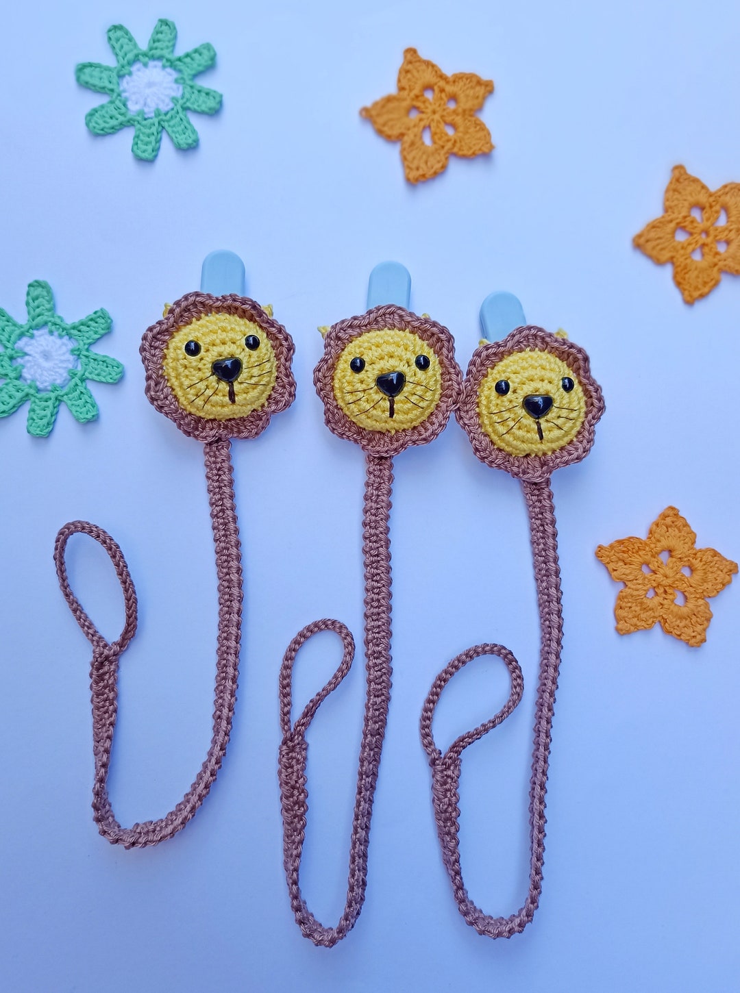 Pacifier Clip Dummy Clip Pacifier Lion Clip Etsy