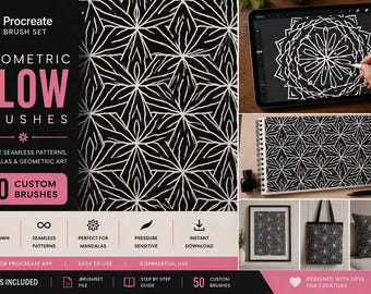 Procreate Brush Set Tattoo : Geometric Flow Brushes