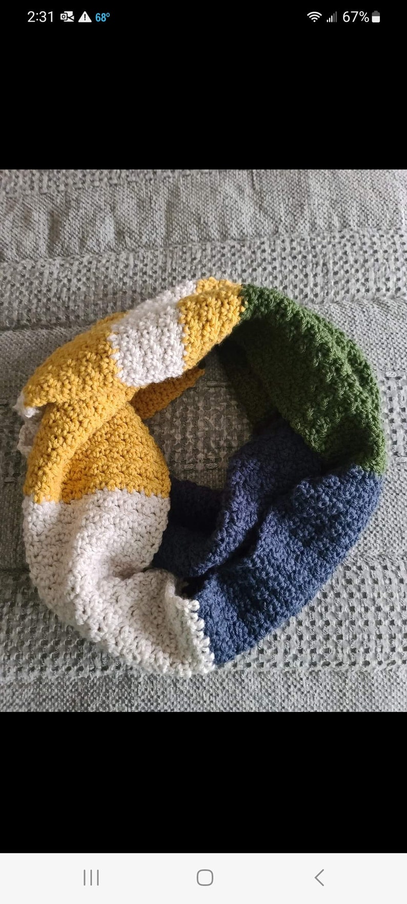 Handmade Crochet Infinity Scarf - Etsy