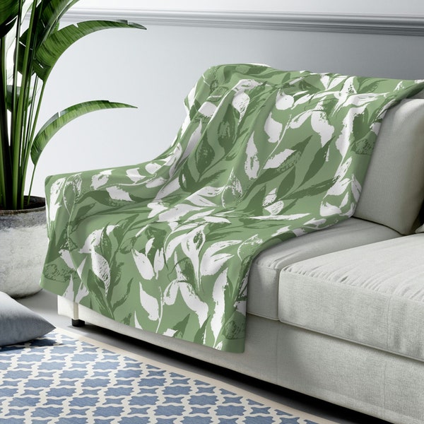Leaf Throw Blanket Etsy
