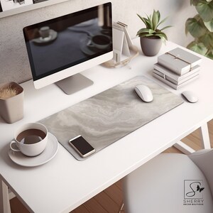 Off White Desk Mat Etsy