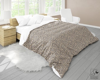 Leopard Print Microfiber Duvet Cover: Exotic Animal Bedding