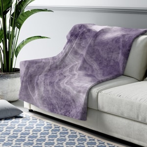 Purple and grey throw on sale
