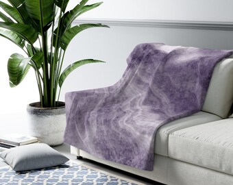 Purple Throw Blanket Etsy