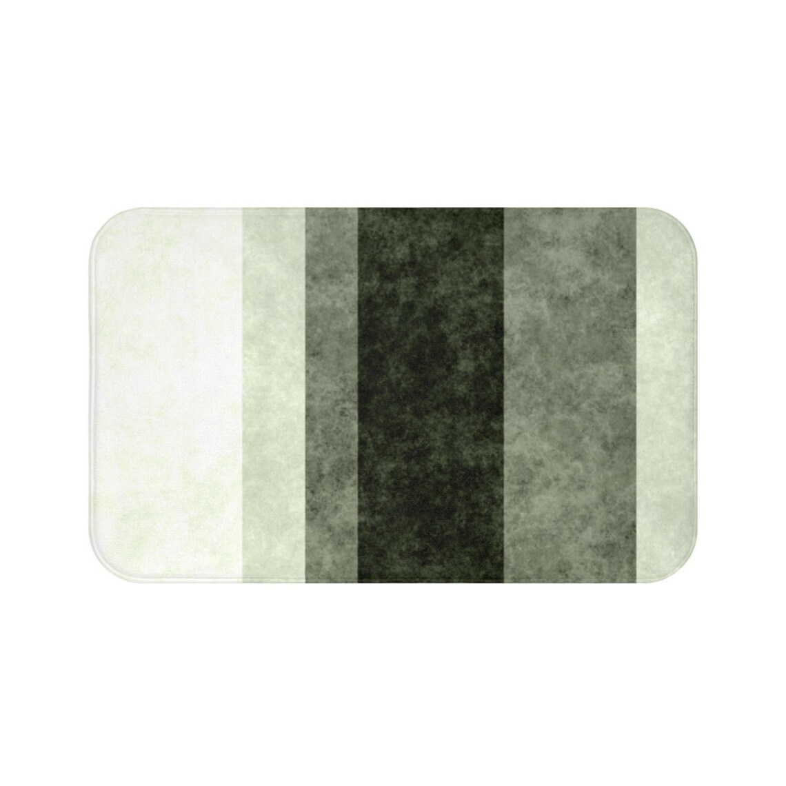 Sage Stripes Bath Mat Dark Green Bathroom Decor Green - Etsy