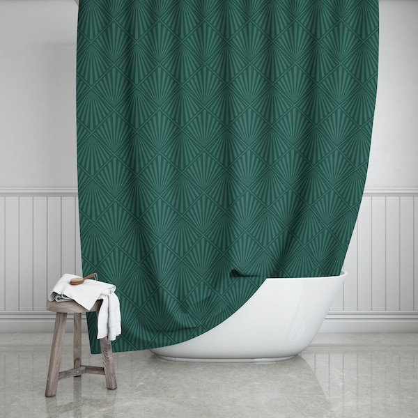Teal Shower Curtain Etsy