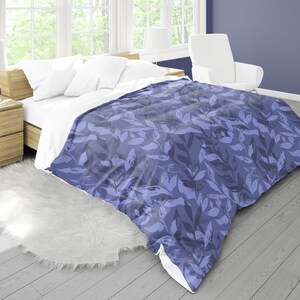 Periwinkle Leaves Duvet Cover: Soft Botanical Bedding
