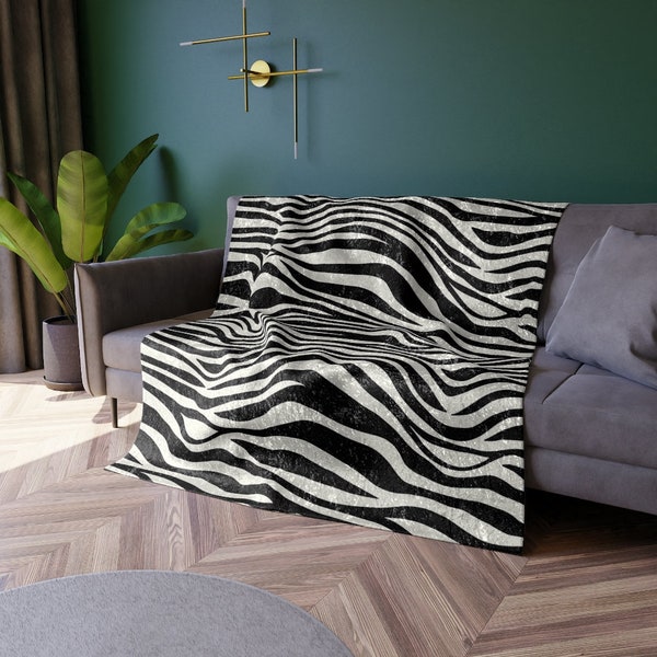 Zebra Minky Blanket Etsy