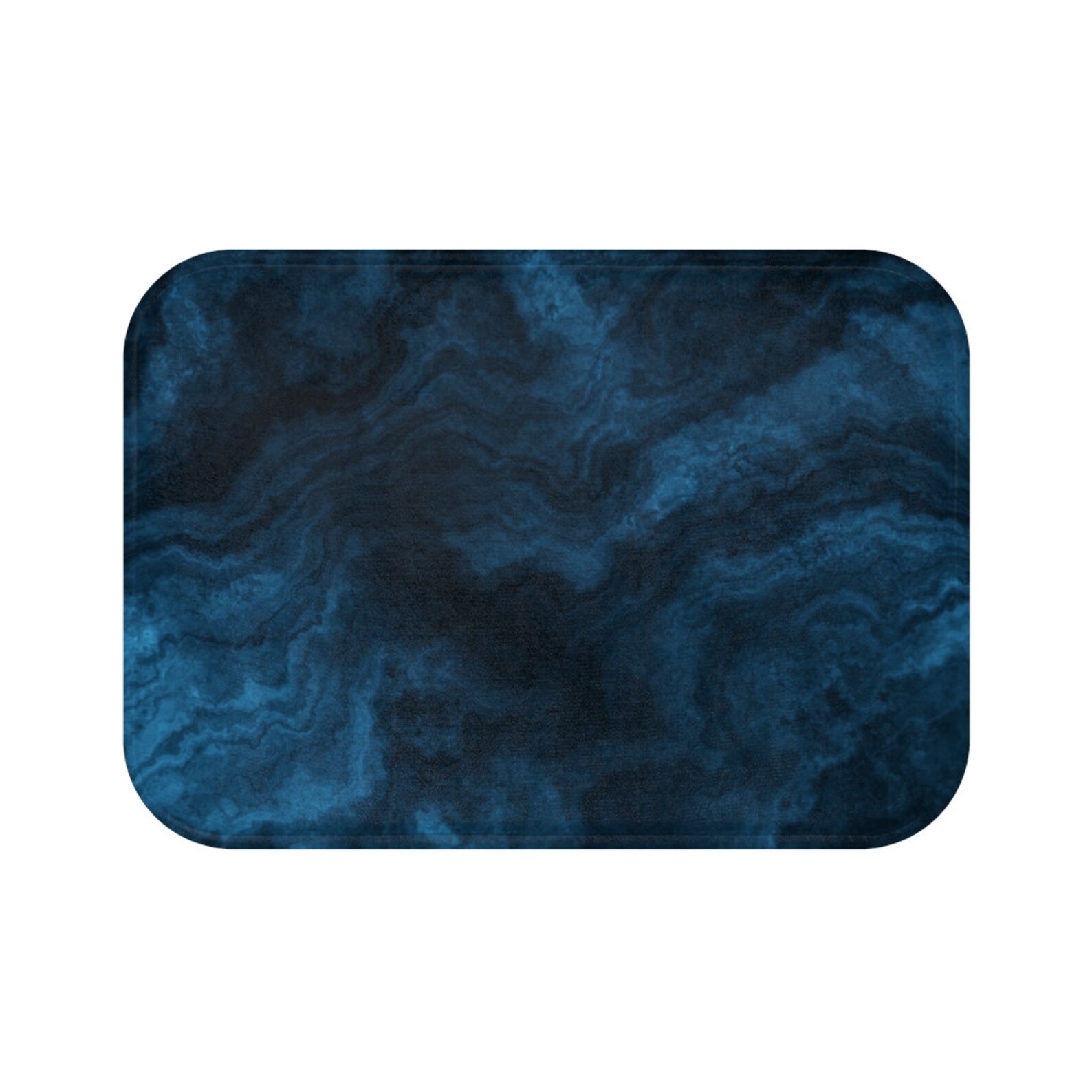 Sapphire Marble Bath Mat Dark Blue Marble Bathroom Decor Etsy
