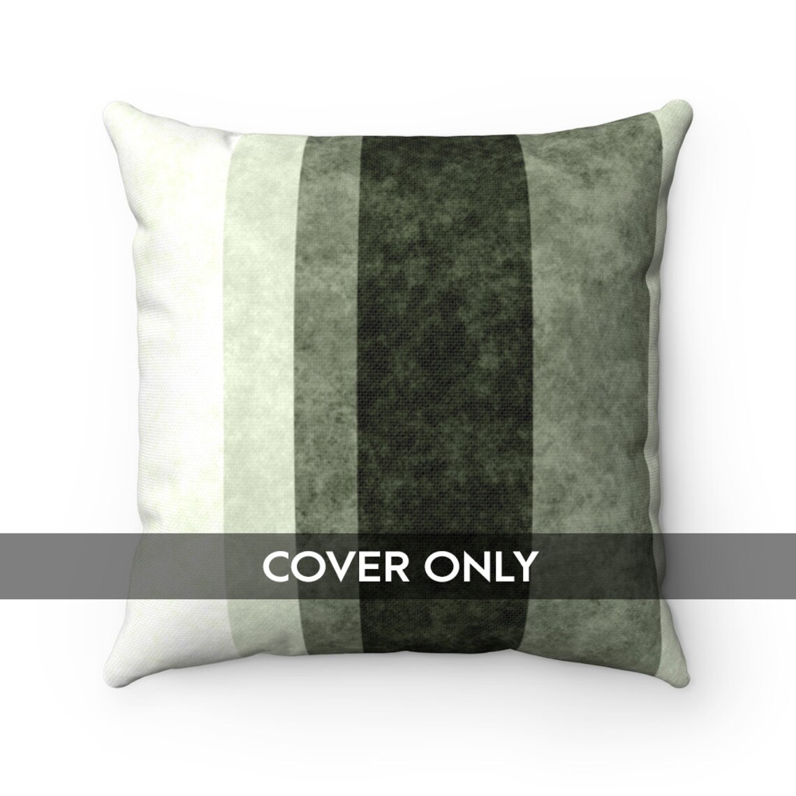 Sage Stripes Throw Pillow Cover Decorative Dark Green Etsy