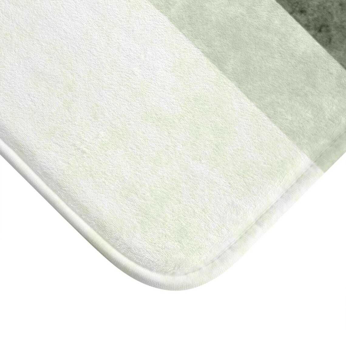 Sage Stripes Bath Mat Dark Green Bathroom Decor Green Etsy UK