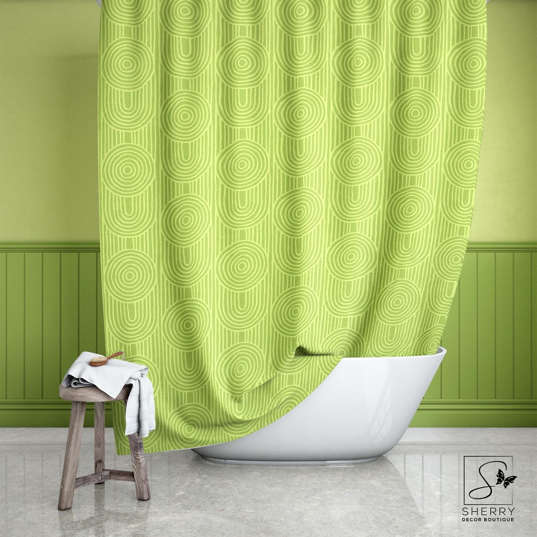 Lime Green Shower Curtain