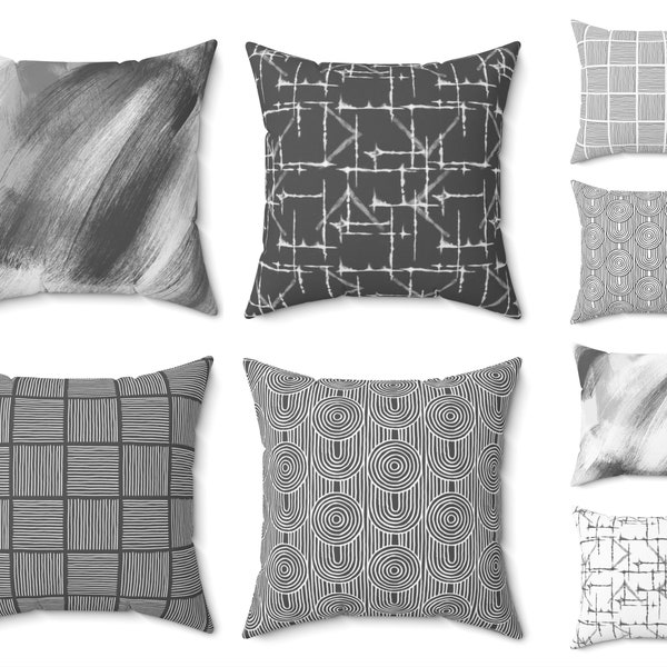 Grey Accent Pillow Etsy