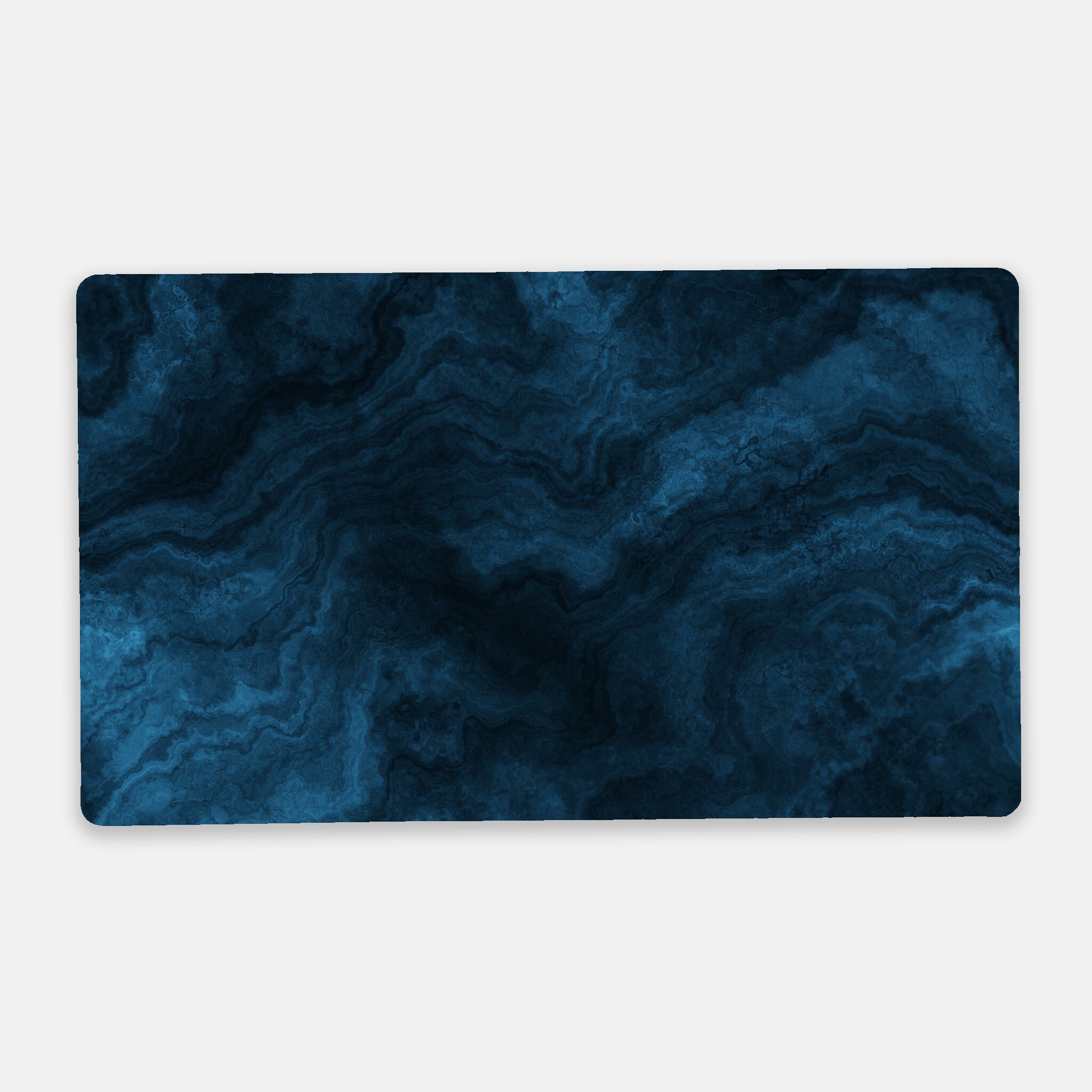 Sapphire Marble Desk Mat Blue Marble Desk Pad Desk - Etsy