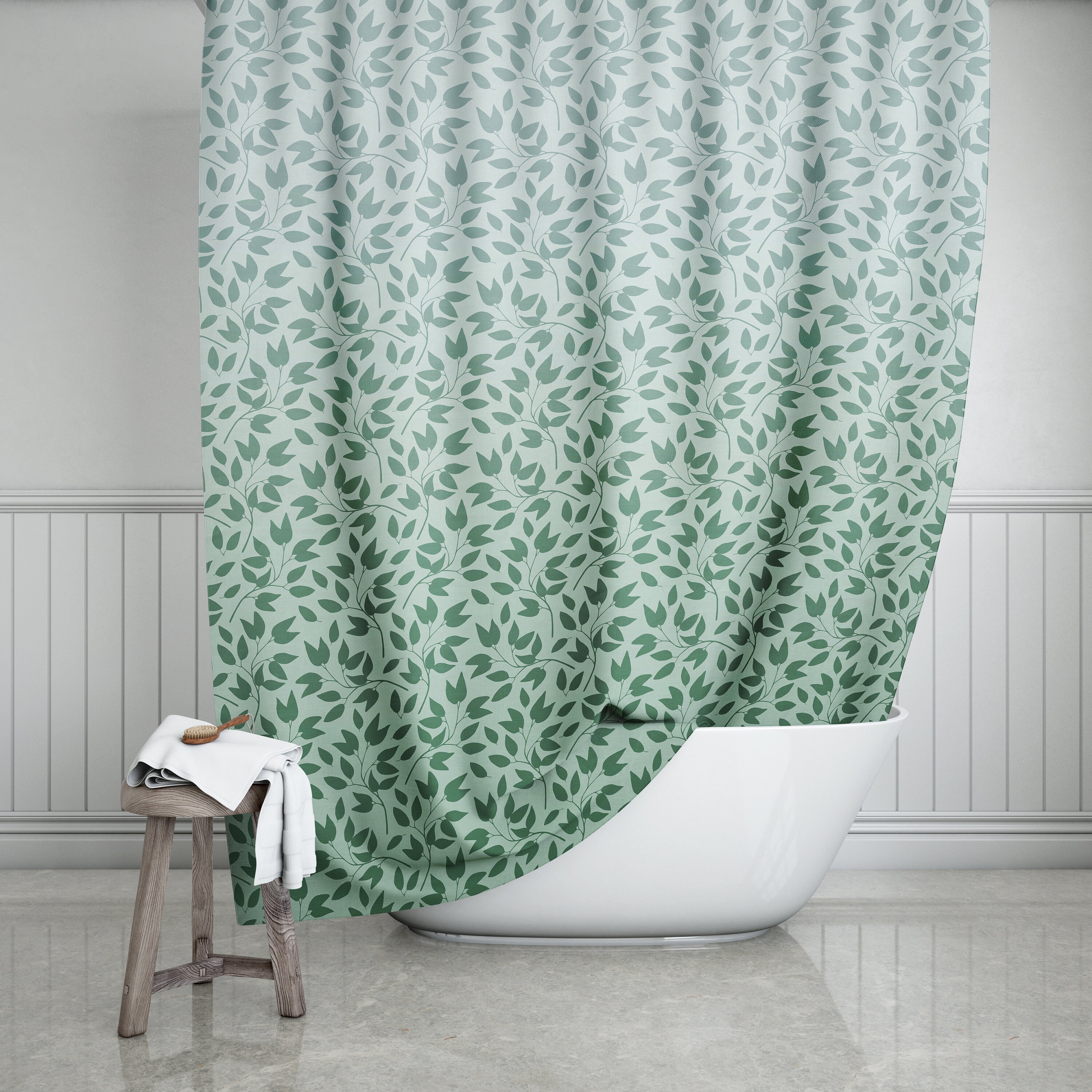 Ombre groene bladeren douchegordijn 71 x74 licht Etsy