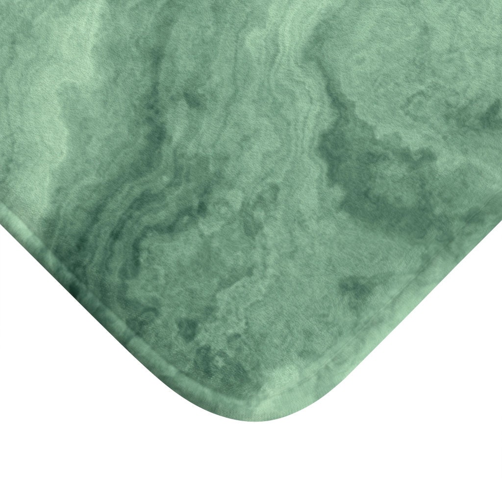 Green Marble Bath Mat Light Green Marble Bathroom Decor Etsy