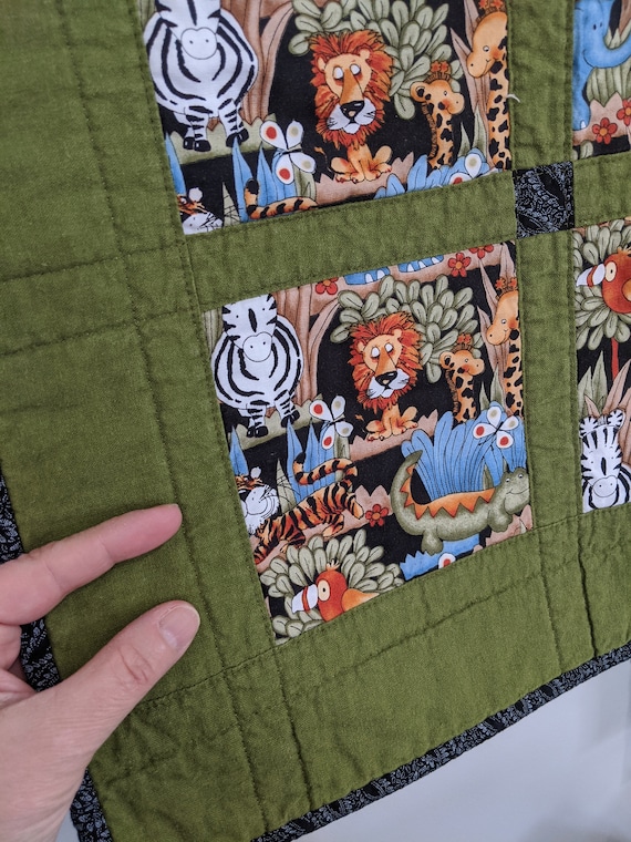 Jungle Animals Baby Quilt Toddler Quilt Crib Quilt Child's - Etsy