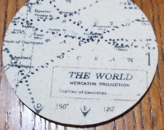 World map coasters