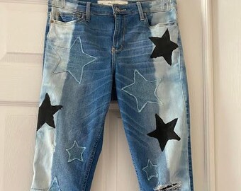 jeans with stars on them