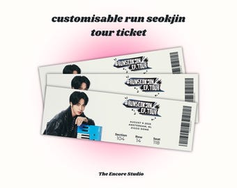 Customisable Jin Tour Concert Ticket | DIGITAL DOWNLOAD