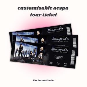 Anpassbare Aespa World Tour Konzertkarte | DIGITALER DOWNLOAD