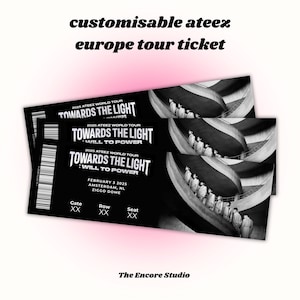 Anpassbare Ateez Europe Tour Konzertkarte | DIGITALER DOWNLOAD