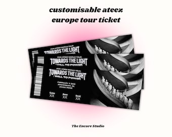 Customisable Ateez Europe Tour Concert Ticket | DIGITAL DOWNLOAD