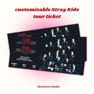 Anpassbare Stray Kids Tour Konzertkarte | DIGITALER DOWNLOAD