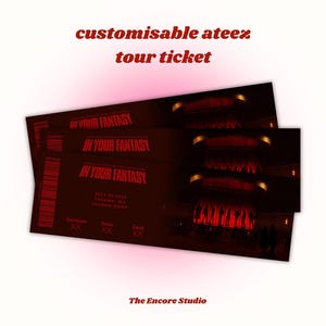 Customisable ATEEZ In Your Fantasy Tour Concert Ticket | DIGITAL DOWNLOAD