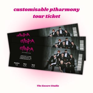 Anpassbare P1HARMONY Tour Konzertkarte | DIGITALER DOWNLOAD