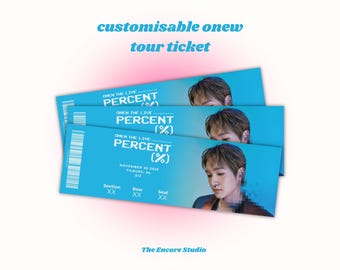 Customisable ONEW Tour Concert Ticket | DIGITAL DOWNLOAD