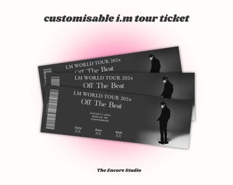 Customisable Monsta X I.M World Tour Concert Ticket | DIGITAL DOWNLOAD