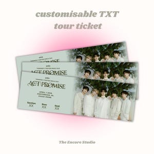Anpassbare Tomorrow X Together / TXT Tour Konzertkarte | DIGITALER DOWNLOAD