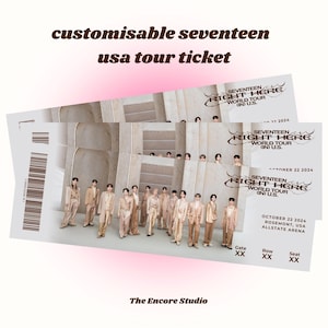 Anpassbare Seventeen USA Tournee-Konzertkarte | DIGITALER DOWNLOAD