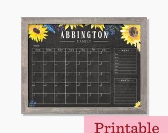 Chalkboard Calendar PRINTABLE! #18201