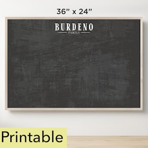 2025 Calendar Printable | 36 x 24 Horizontal Chalkboard | Homeschool Calendar | Wall Calendar PDF | Digital Download | 2 Months - 24113