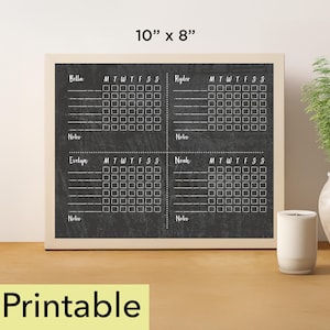 Chore Chart with Notes | 10 x 8 chore chart | Chalkboard - 813