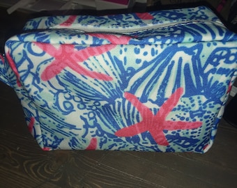 Makeup bag cosmetic bag inspired Lily p makeup bag