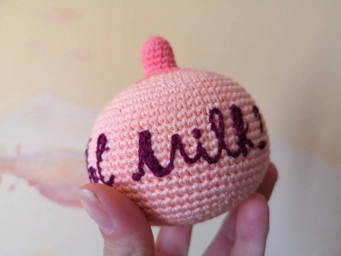 Big fake boobs ORGANIC toys for baby Breastfeeding toy Etsy