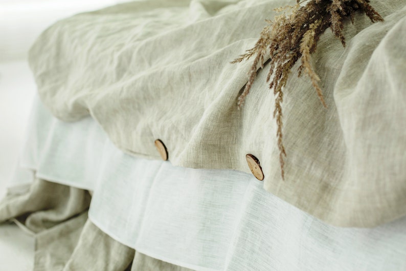 queen bedding bedding organic king sheet eco friendly Linen flat sheet softened White sheet Stone woshed