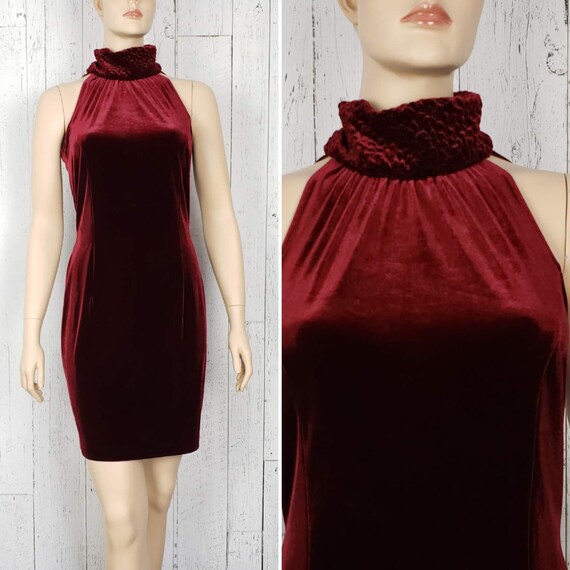 turtleneck evening dress