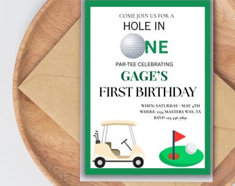Hole in One Birthday Invitation