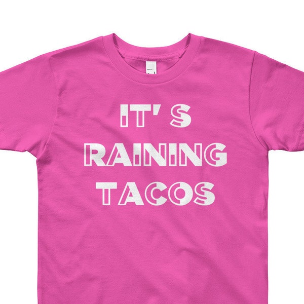 Girls 8y- 12y It's Raining Tacos Short Sleeve Gamer Song Shirt