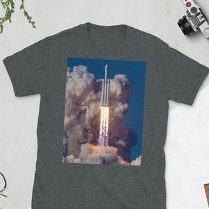 SpaceX T Shirt Falcon Heavy Tshirt Rocket Launch Tee Short-Sleeve Unisex T-Shirt Space X