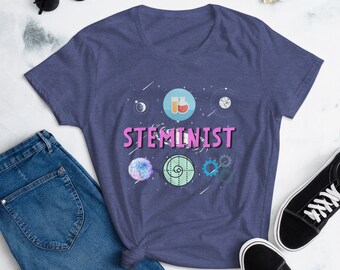 Steminist Women's Short Sleeve T-Shirt Science Technology Engineering Maths STEM