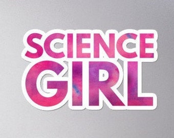 Sticker Science Girl Geek Stickers Car Bumper Decal Female Scientist