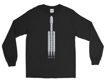 Long-Sleeve Shirt SpaceX Falcon Heavy Mens T-Shirt