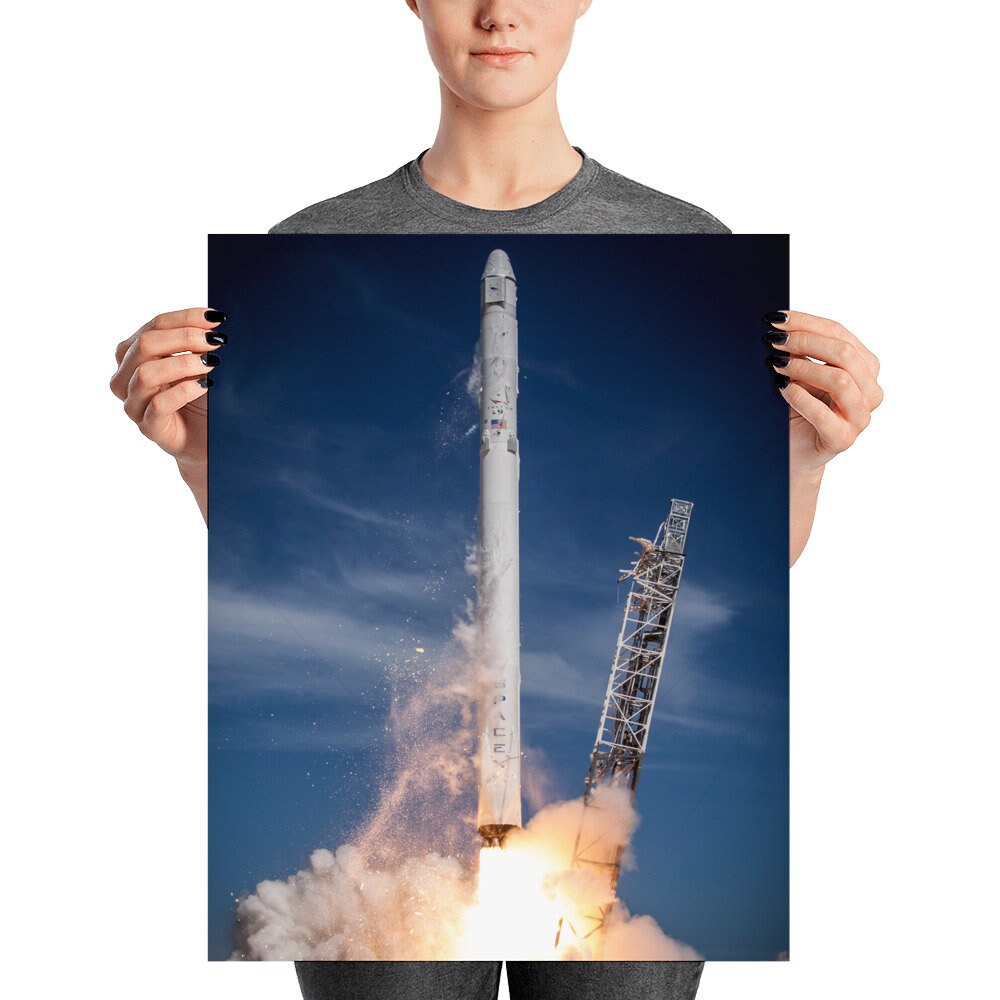 Spacex Falcon 9 Rocket Launch Poster Art Print - Etsy